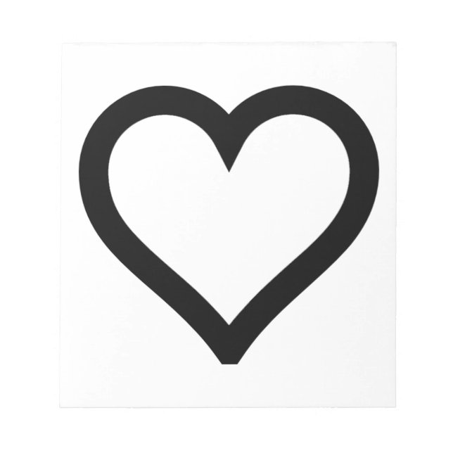 Heart Outline Notepad (Front)