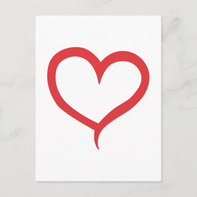 Heart Outline Postcard (Front)