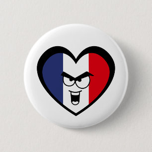 Heart over France - For real French people! 2 Inch Round Button