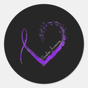 Heart Overdose Awareness  Classic Round Sticker
