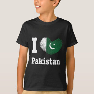 Heart Pakistan Azadi Mubarak Dil Flag Day Proud Ro T-Shirt