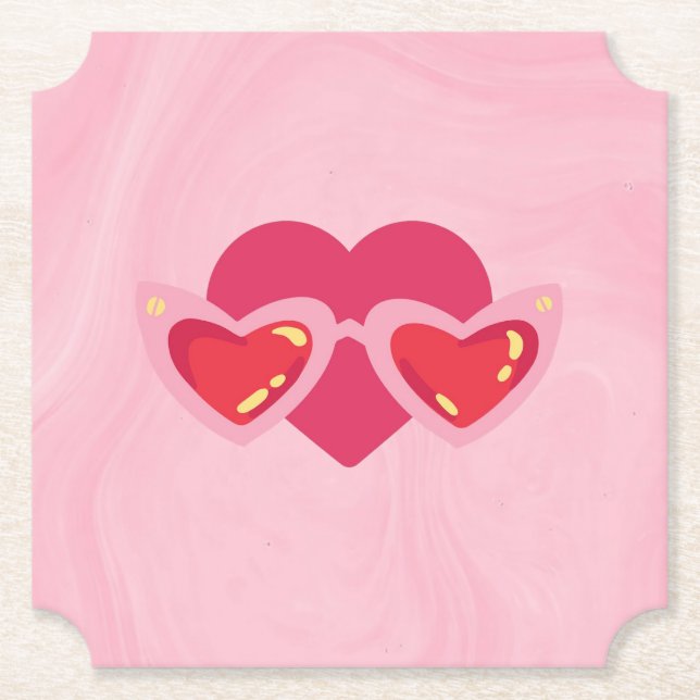 Heart Paper Coaster (Front)
