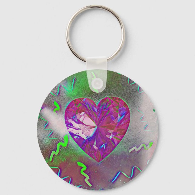 Heart Party Keychain (Front)