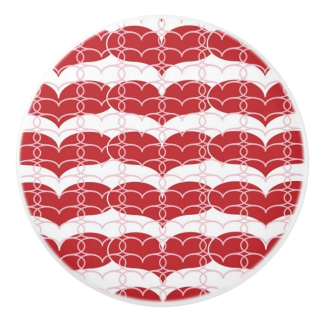 Heart pattern 2 ceramic knob (Front)