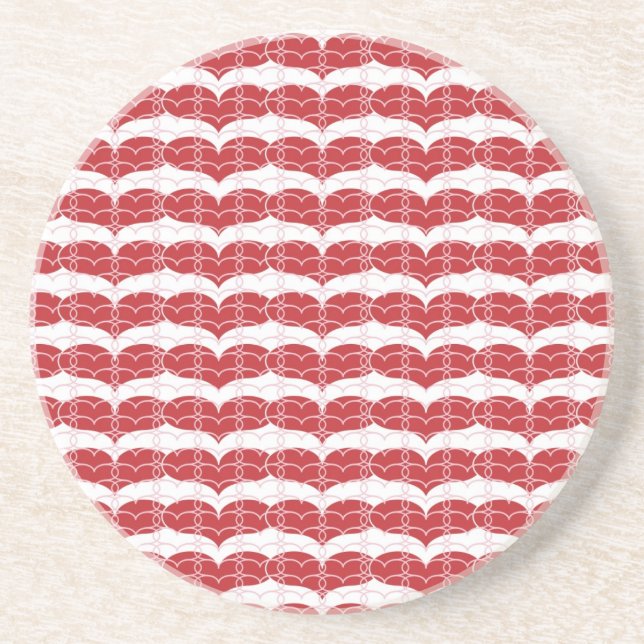 Heart pattern 2 coaster (Front)