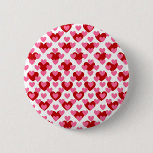 Heart Pattern 2 Inch Round Button