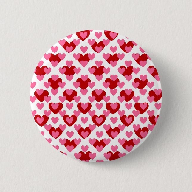 Heart Pattern 2 Inch Round Button (Front)
