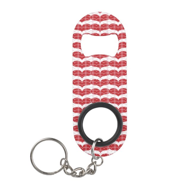 Heart pattern 2 keychain bottle opener (Front)