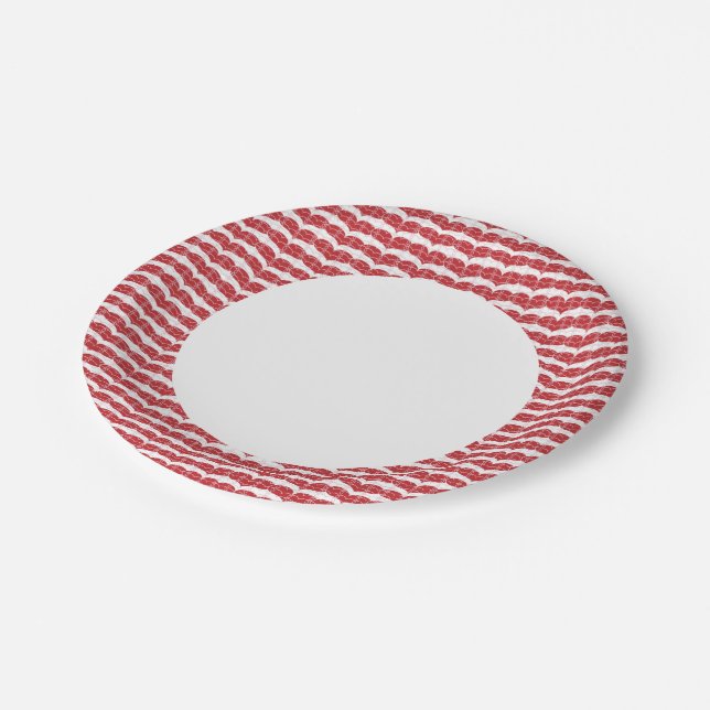 Heart pattern 2 paper plate (Angled)