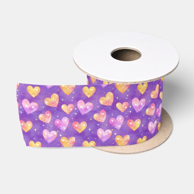 heart pattern 3 satin ribbon (Spool)