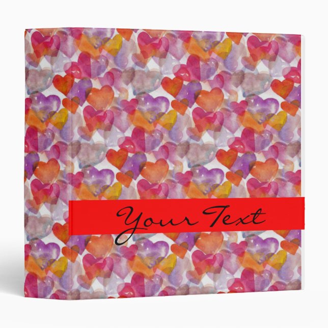 HEART Pattern ART 4 + your text Binder (Front/Spine)