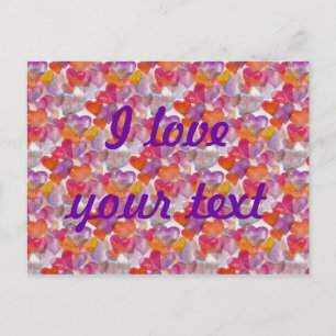HEART Pattern ART 4 + your text Postcard