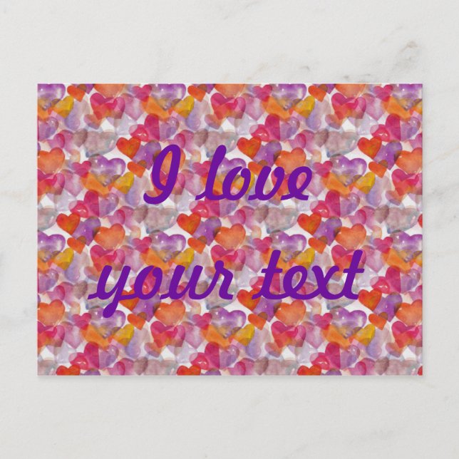 HEART Pattern ART 4 + your text Postcard (Front)