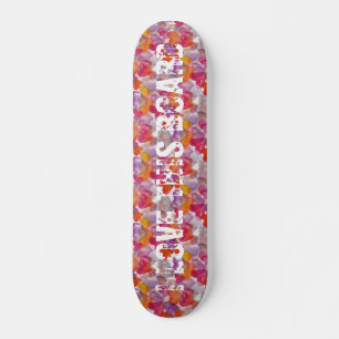HEART Pattern ART 4 + your text Skateboard