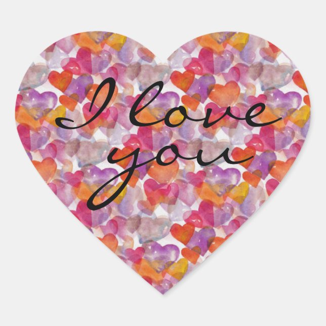 HEART Pattern ART 4 + your text Sticker (Front)
