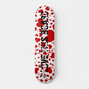 HEART Pattern ART 5 + your text Skateboard