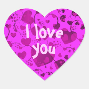 HEART Pattern ART 6 + your text   pink Sticker
