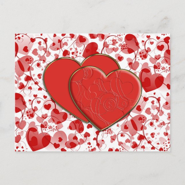 HEART pattern ART 7 + Heart Duet Postcard (Front)