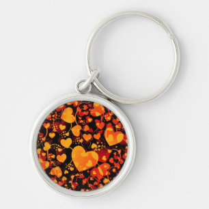 HEART pattern ART 8 Keychain