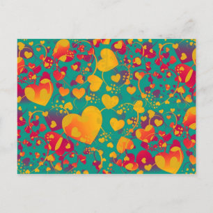 HEART pattern ART 9 Postcard