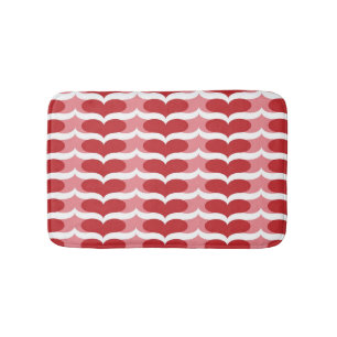 Heart pattern bath mat