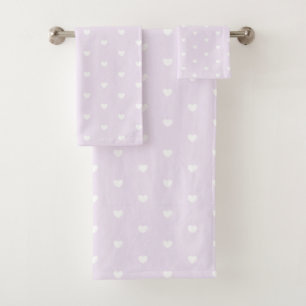 Heart Pattern Bath Towel Set
