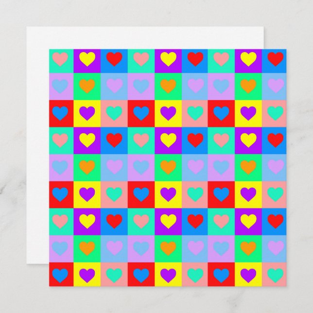 Heart Pattern  Card (Front/Back)