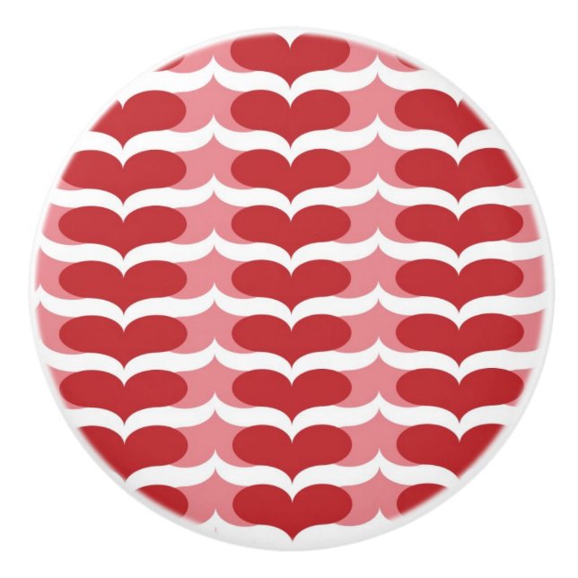 Heart pattern ceramic knob (Front)