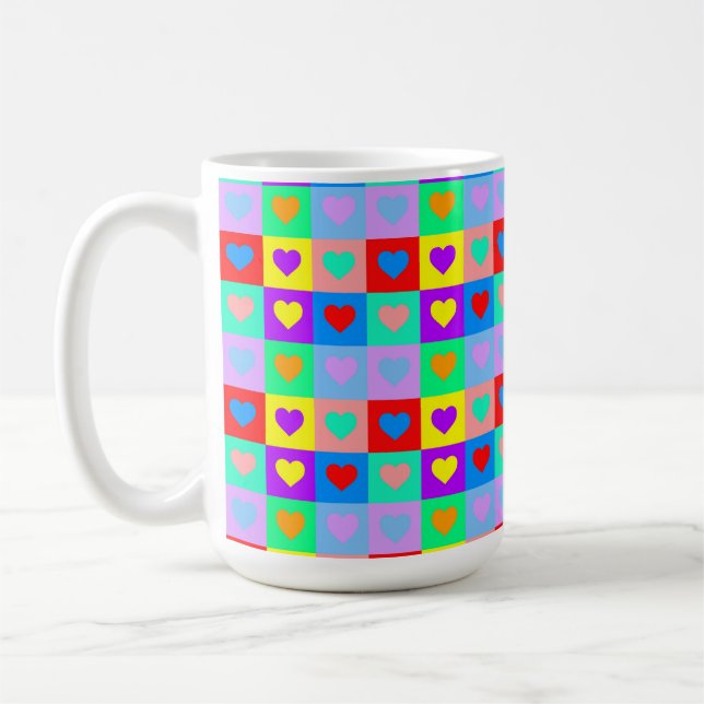 Heart Pattern   Coffee Mug (Left)