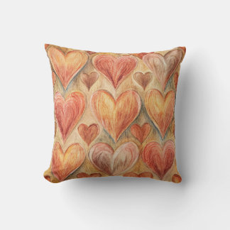 Heart pattern cushion