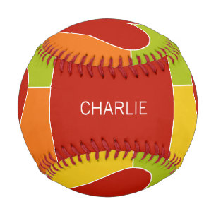 Heart Pattern custom monogram baseball