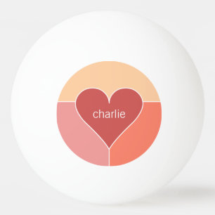 Heart Pattern custom monogram & date balls