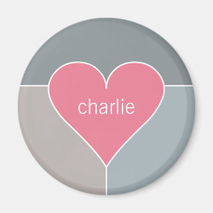Heart Pattern custom name magnets