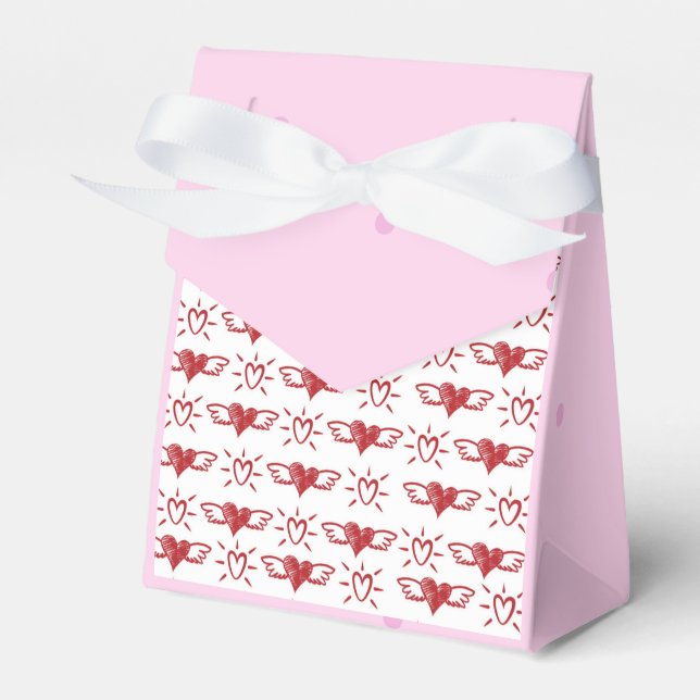 Heart Pattern Favour Box for Valentine's Day Gift (Front Side)