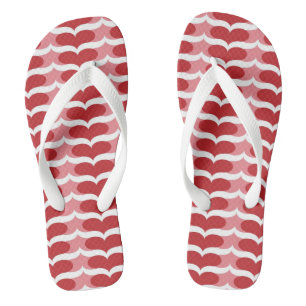 Heart pattern flip flops