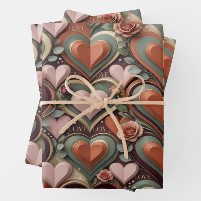 Heart Pattern Gift Wrap (In situ)