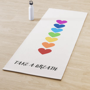 Heart Pattern In Seven Chakras Colours Yoga Mat