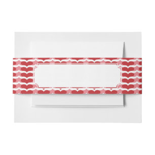Heart pattern invitation belly band