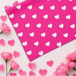 Heart Pattern Kitchen Towel