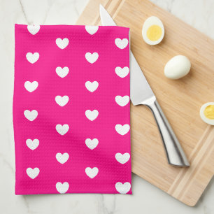 Heart Pattern Kitchen Towel