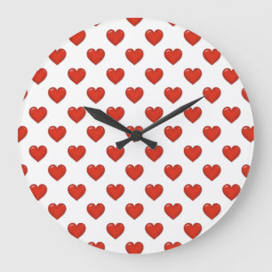 Heart Pattern Large Clock