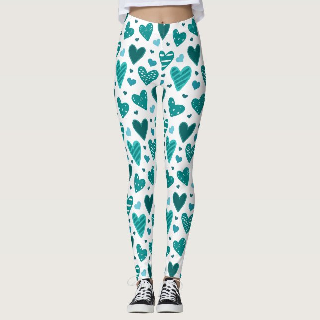 HEART PATTERN LEGGINGS (Front)