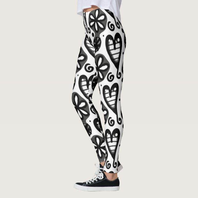 Heart pattern leggings (Left)