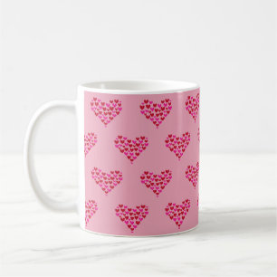 Heart Pattern Love Pink Graphic Coffee Mug