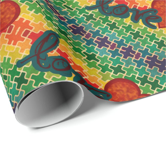 Heart Pattern Love Wrapping Paper (Roll Corner)