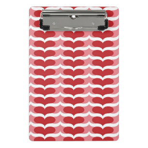 Heart pattern mini clipboard