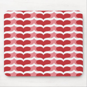 Heart pattern mouse pad