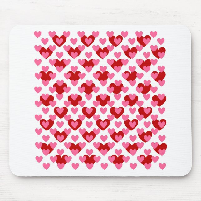 Heart Pattern Mouse Pad (Front)
