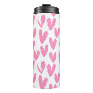 Heart pattern painted hearts thermal tumbler