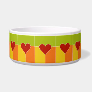 Heart Pattern pet bowls